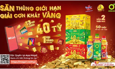 Mega1 chính thức tung chương trình "Săn thùng giới hạn" trúng vàng mỗi tuần
