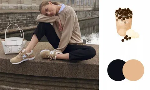 Cách lên đồ với màu trà sữa