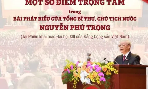 Một số điểm trọng tâm trong bài phát biểu của Tổng Bí thư, Chủ tịch nước Nguyễn Phú Trọng tại phiên khai mạc Đại hội XIII