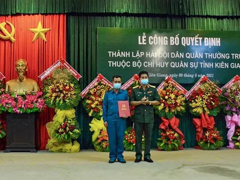 Công bố quyết định thành lập Hải đội dân quân Thường trực tỉnh Kiên Giang