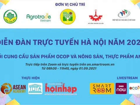 Danh sách sản phẩm OCOP, Nông sản thực phẩm an toàn tham gia Diễn đàn kết nối Nông sản trực tuyến Hà Nội 2021