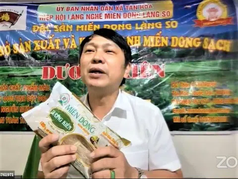 Miến dong Dương Kiên đặc sản Làng So tỏa sáng tại Chợ đêm trên mây