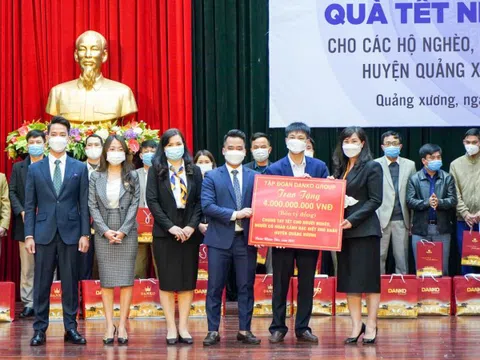 Danko Group trao tặng hơn 4 tỷ đồng quà Tết cho các hộ nghèo, đặc biệt khó khăn trên địa bàn huyện Quảng Xương (Thanh Hóa)