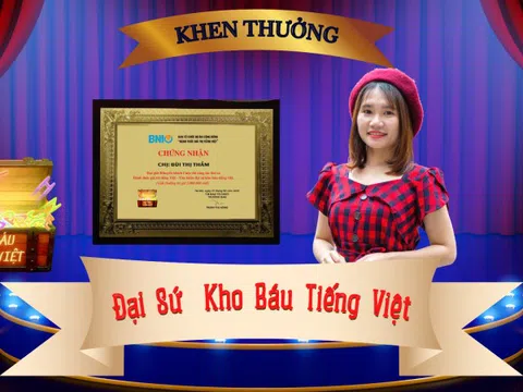 Đại sứ kho báu tiếng Việt -Bùi Thị Thắm sau chung kết cuộc thi sáng tác thơ ca đánh thức giá trị tiếng Việt