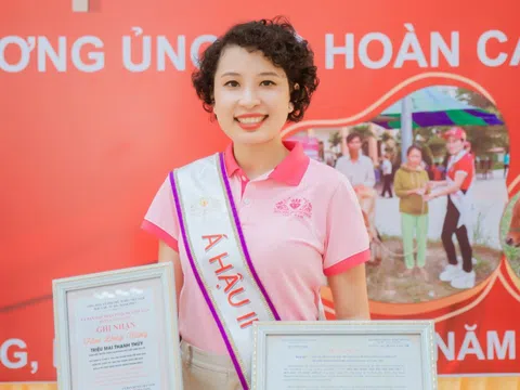 Á hậu Triệu Mai Thanh Thủy đồng hành cùng ban tổ chức Hoa hậu Doanh nhân Việt Nam 2022 trên hành trình thiện nguyện