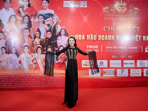 Á hoàng Võ Lý Sang nhan sắc lên hương góp mặt tại Chung kết Hoa hậu Doanh nhân Việt Nam 2022