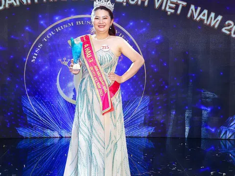 Doanh nhân Trần Thị Thái Hòa chính thức là Tân Á hậu 3 Hoa hậu Doanh nhân Du lịch Việt Nam 2023