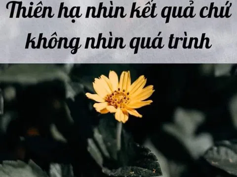 Thiên hạ nhìn kết quả chứ không nhìn quá trình