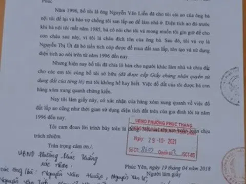 Vĩnh Phúc: Ông NGUYỄN VĂN LONG kêu cứu các cơ quan xem xét lại việc giải quyết tranh chấp đất đai của gia đình ông