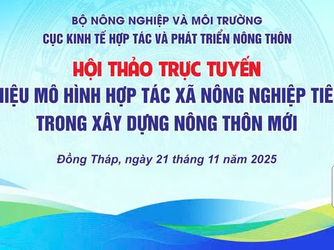 Hội thảo trực tuyến "Giới thiệu mô hình Hợp tác xã Nông nghiệp tiêu biểu trong xây dựng Nông thôn mới"