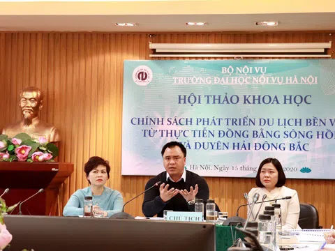 Hội thảo khoa học "Chính sách phát triển du lịch bền vững từ thực tiễn vùng Đồng bằng sông Hồng và Duyên hải Đông Bắc"