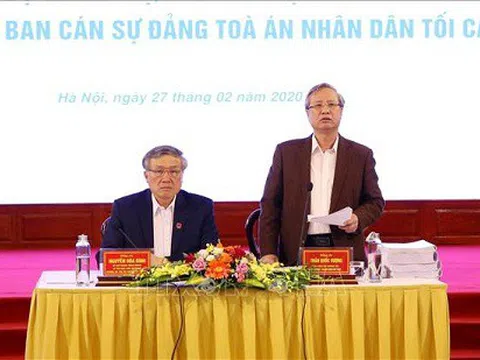 Thường trực Ban Bí thư làm việc với Ban cán sự đảng Tòa án nhân dân Tối cao