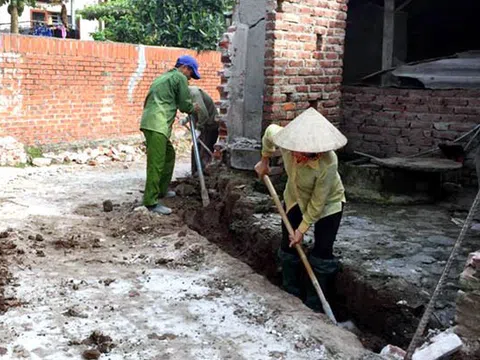 Vĩnh Phúc: Vĩnh Tường hỗ trợ xây dựng cống rãnh thoát nước thải, khắc phục ô nhiễm môi trường