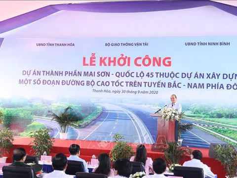 Thủ tướng Nguyễn Xuân Phúc phát lệnh khởi công cao tốc Mai Sơn - Quốc lộ 45