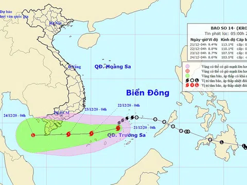 Bắc Bộ - Bắc Trung Bộ rét đậm, rét hại, bão số 14 gây biển động mạnh, Tây Nguyên - Nam Bộ mưa rào vài nơi