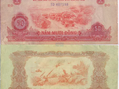 Hình ảnh hai cuộc kháng chiến trên giấy bạc Việt Nam