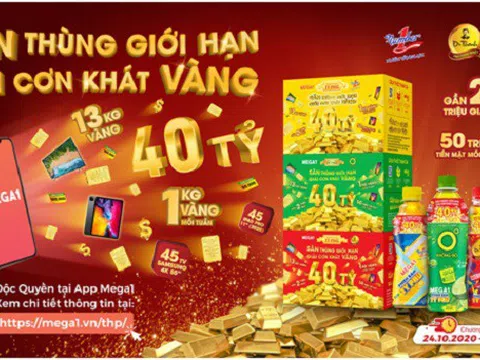 Mega1 chính thức tung chương trình "Săn thùng giới hạn" trúng vàng mỗi tuần