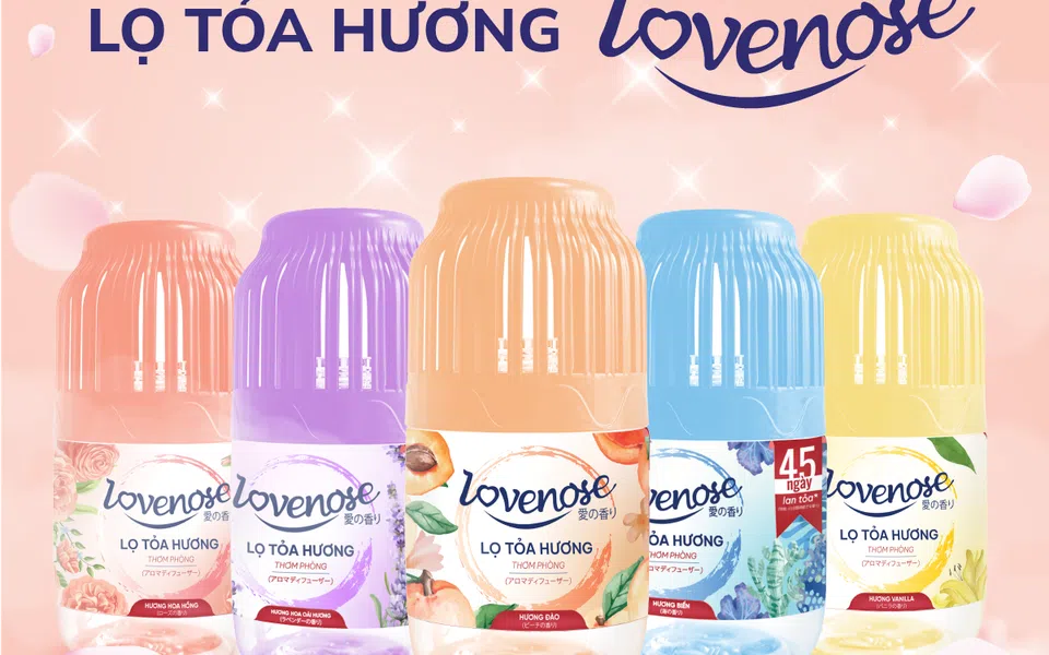 Lọ toả hương Lovenose thơm 360 độ - Lựa chọn số 1 của mọi gia đình Việt