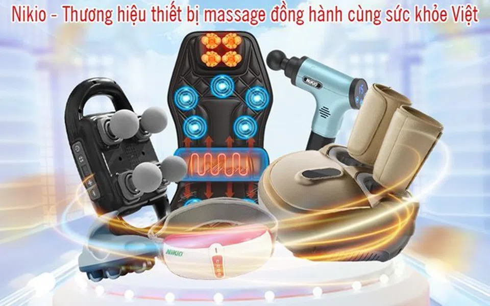 Chăm sóc sức khỏe cho cả gia đình bằng máy massage Nikio là lựa chọn hoàn hảo nhất