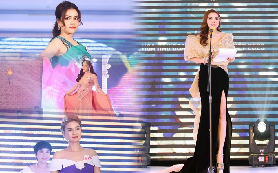 Dàn ứng viên cho ngôi vị Hoa hậu Doanh nhân Đất Việt 2023 xuất hiện trong đêm Bán kết