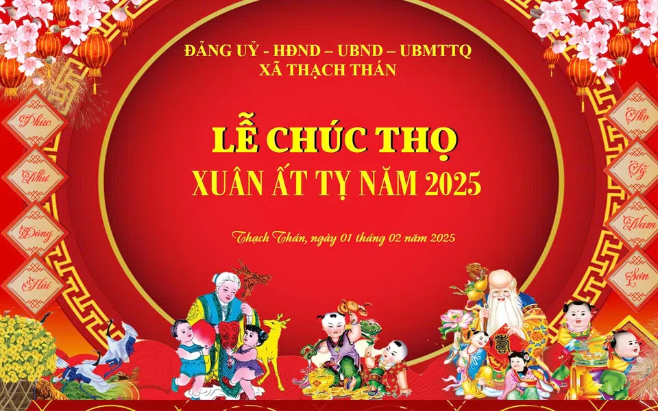 Thạch Thán (Quốc Oai - Hà Nội): Lễ chúc thọ xuân Ất Tỵ năm 2025